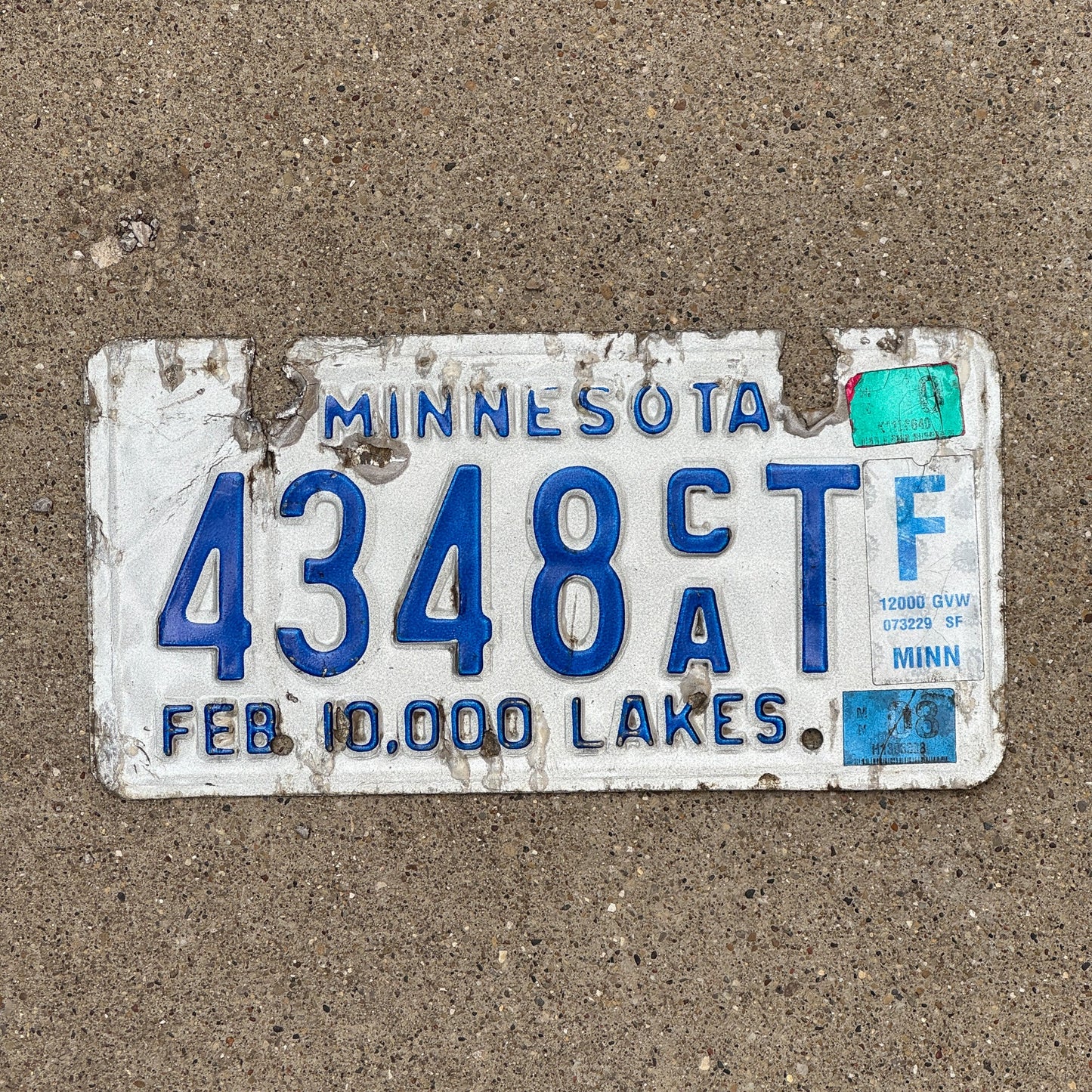 Photo of a 1981 Minnesota Fleet Trailer License Plate Auto Tag Garage Decor Vintage 4348 CA T