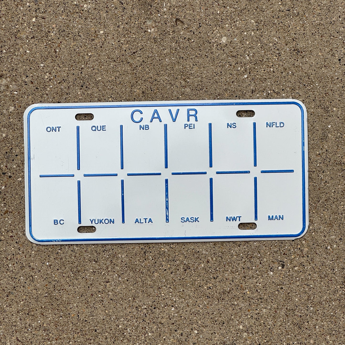 Photo of a 1982 Canada Prorated License Plate Auto Tag 1 Garage Decor Reciprocity Bingo Sticker CAVR