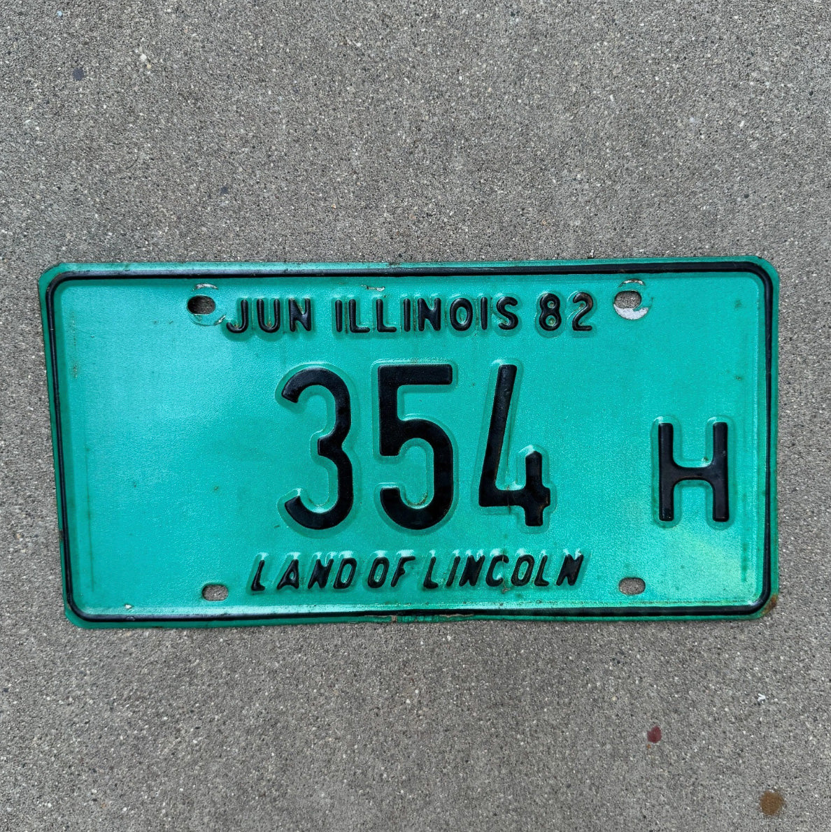 Photo of a 1982 Illinois TRUCK License Plate Auto Tag Garage Decor Vintage License Plate Auto Tag 2 Garage Decor Low Number 354 H