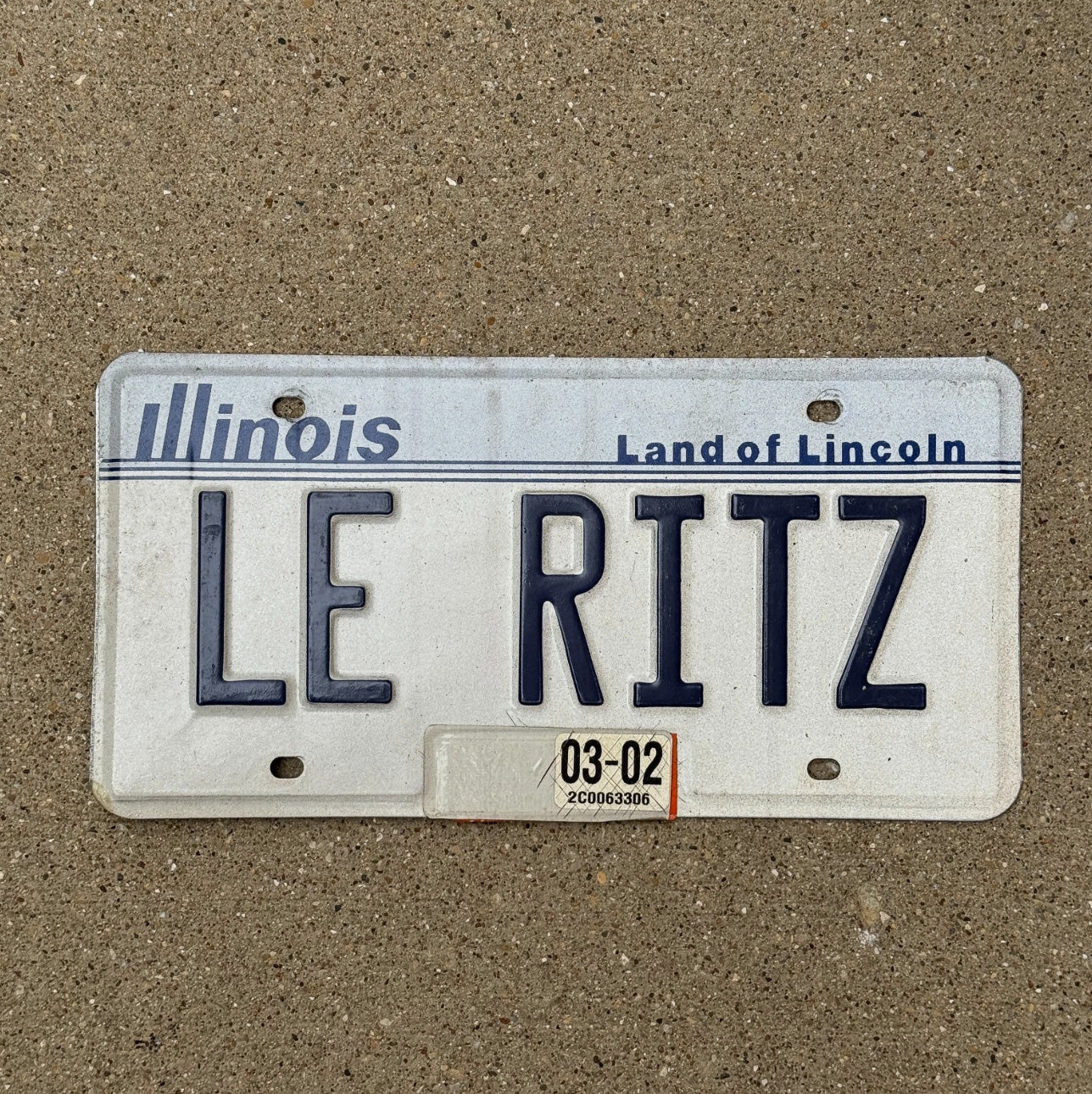Photo of a 1983 2002 Illinois Vanity License Plate Auto Tag 1 Garage Decor Hotel Paris LE RITZ