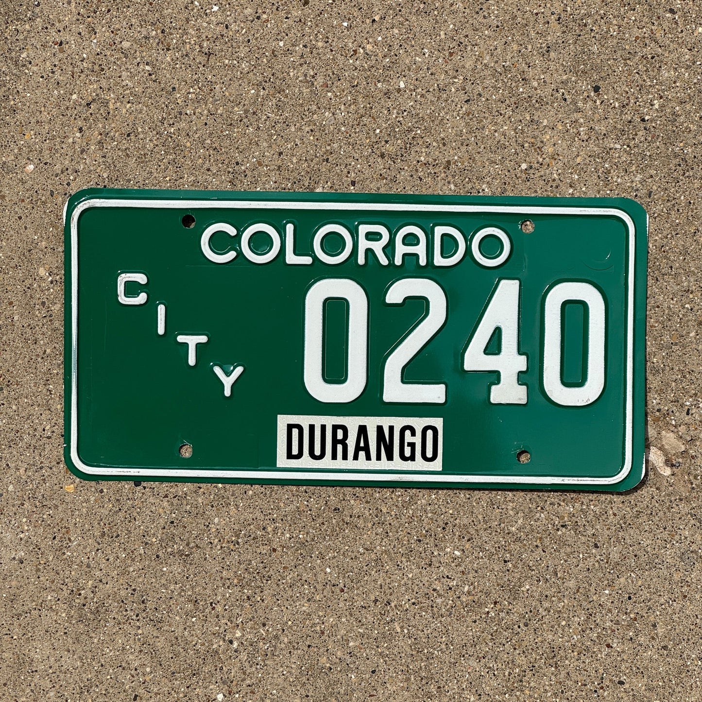 Photo of a 1983 Colorado City License Plate Auto Tag Garage Decor Vintage Durango 0240