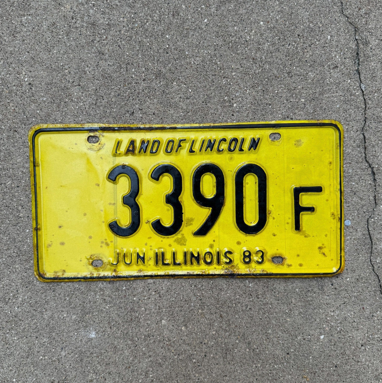 Photo of a 1983 Illinois TRUCK License Plate Auto Tag Garage Decor Vintage License Plate Auto Tag Garage Decor 3390 F