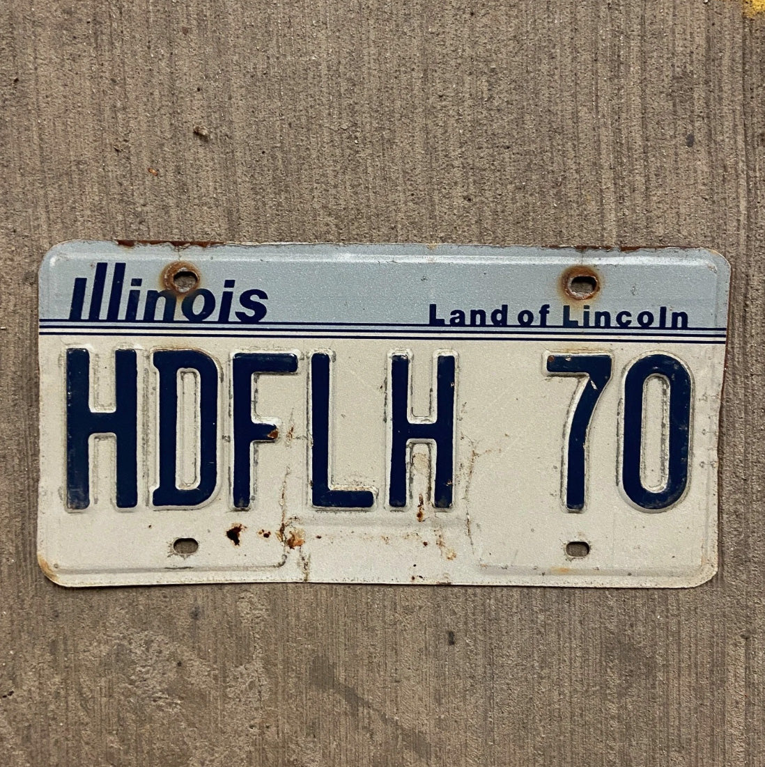 Photo of a 1983 Illinois Vanity License Plate Auto Tag 1 Garage Decor HDFLH 70