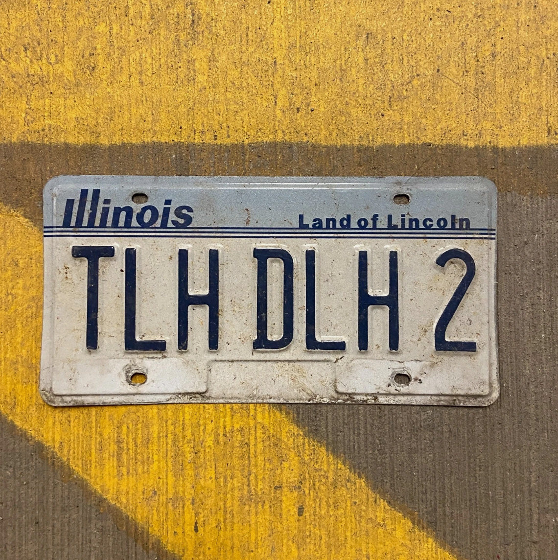 Photo of a 1983 Illinois Vanity License Plate Auto Tag Garage Decor Vintage TLH DLH 2