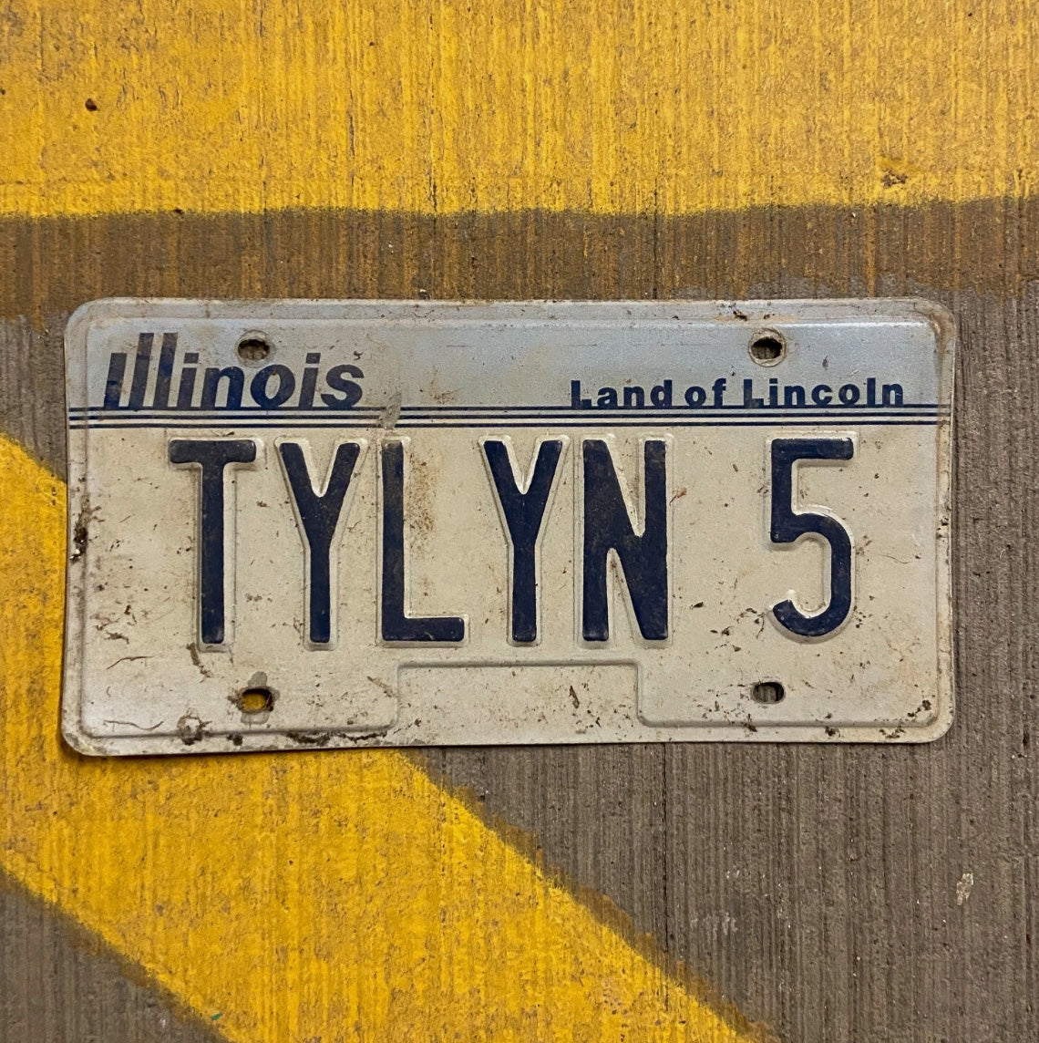 Photo of a 1983 Illinois Vanity License Plate Auto Tag Garage Decor Vintage TYLYN 5