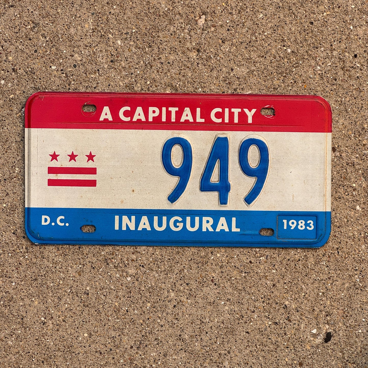 Photo of a 1983 Washington DC License Plate Auto Tag Garage Decor Vintage Mayor Mayoral 949