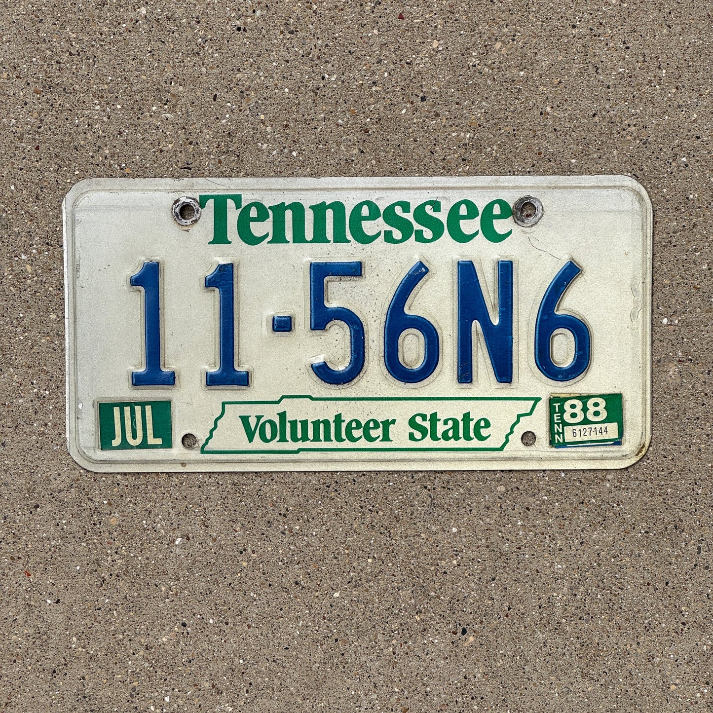 Photo of a 1984 1987 Tennessee License Plate Auto Tag Garage Decor Vintage 11 56N6