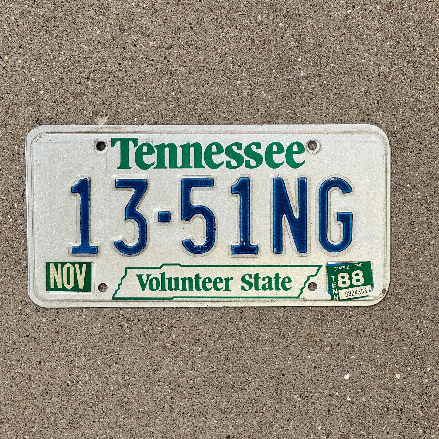 Photo of a 1984 1987 Tennessee License Plate Auto Tag Garage Decor Vintage 13 51NG