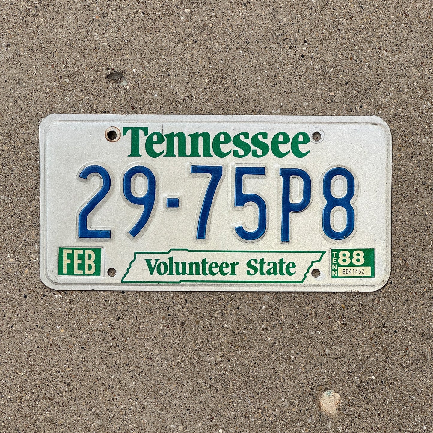 Photo of a 1984 1987 Tennessee License Plate Auto Tag Garage Decor Vintage 29 75P8