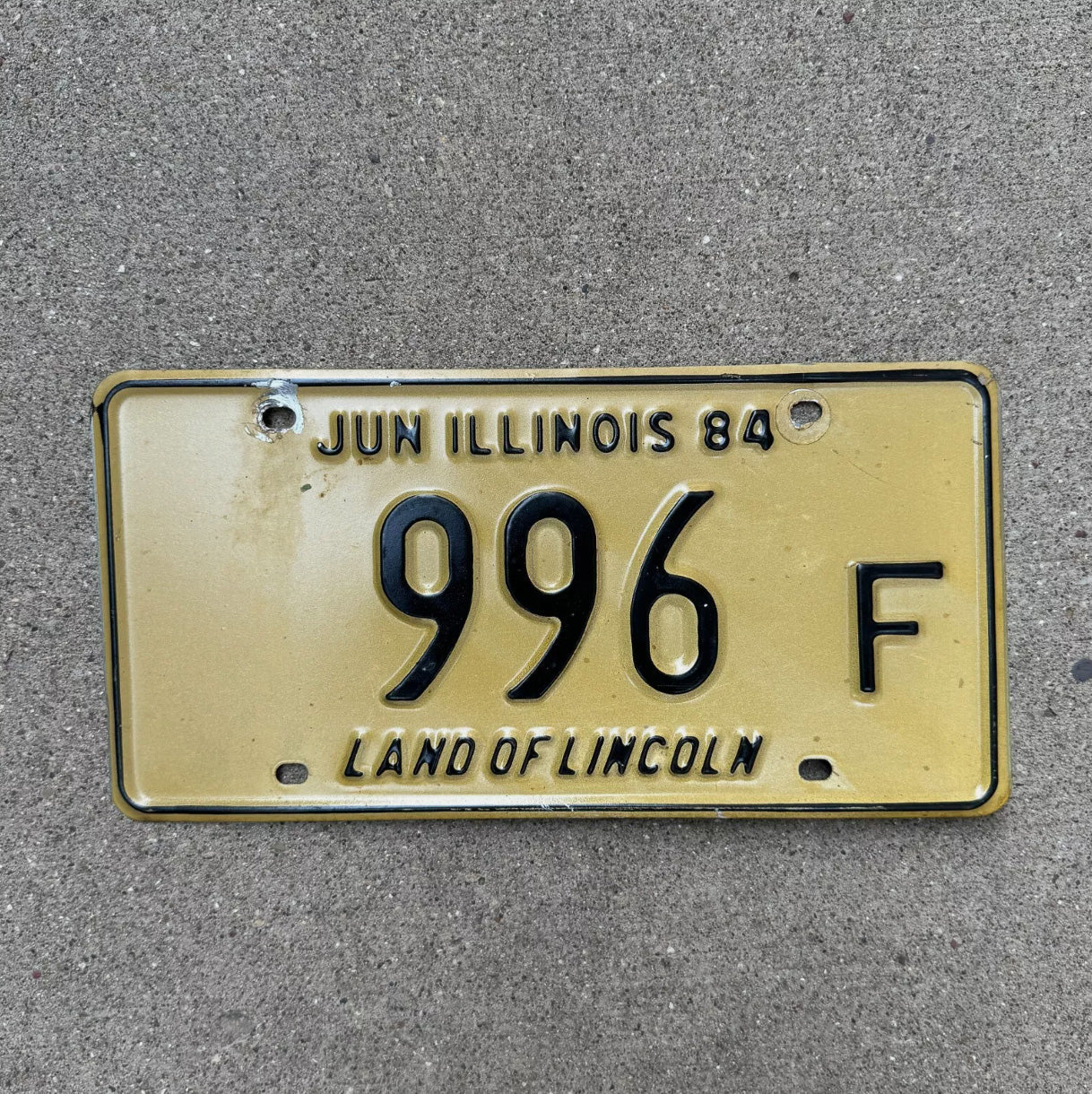 Photo of a 1984 Illinois TRUCK License Plate Auto Tag Garage Decor Vintage License Plate Auto Tag 2 Garage 3 Digit Low Number 996 F