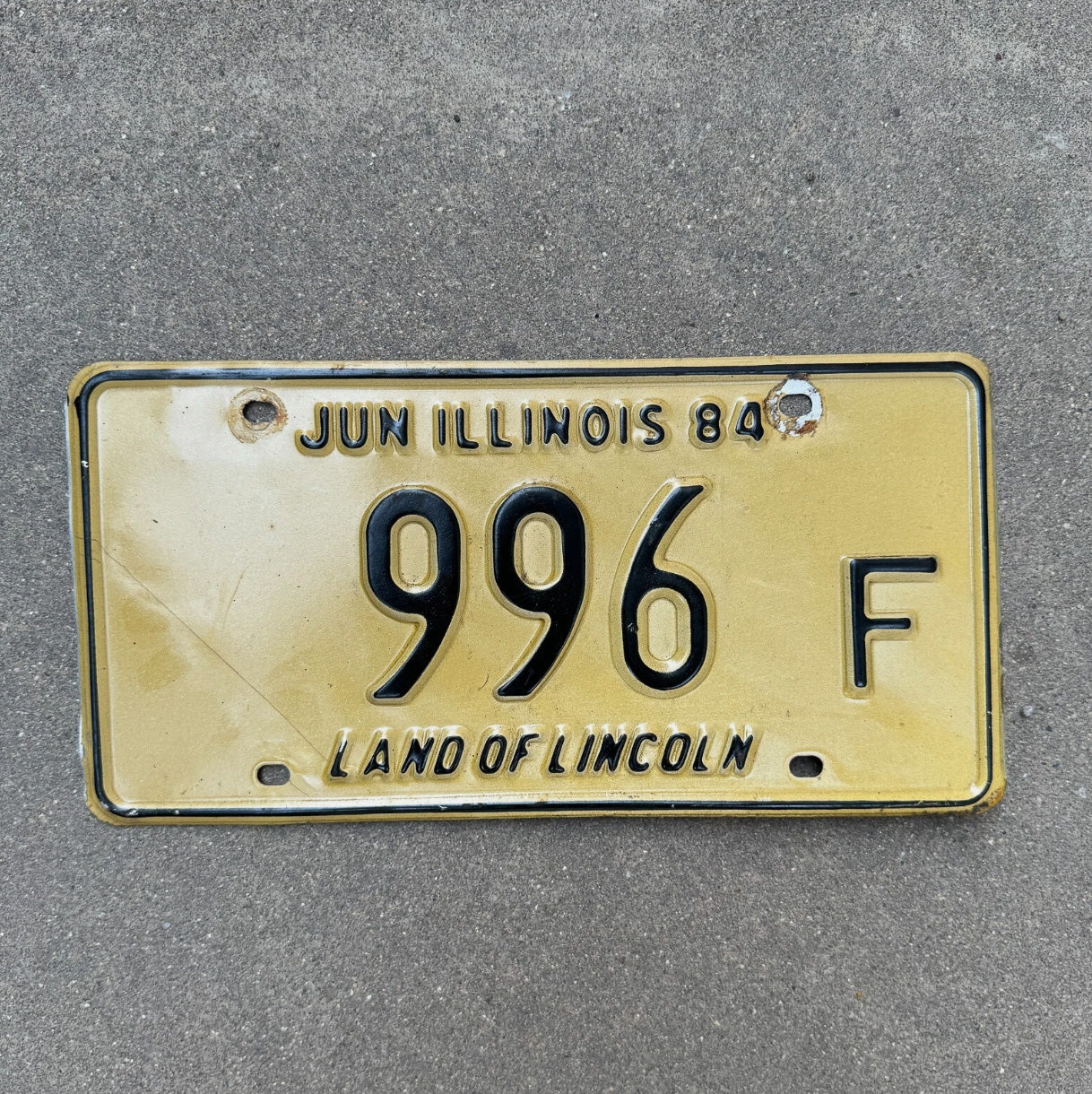 Photo of a 1984 Illinois TRUCK License Plate Auto Tag Garage Decor Vintage License Plate Auto Tag Garage Decor 3 Digit Low Number 996 F