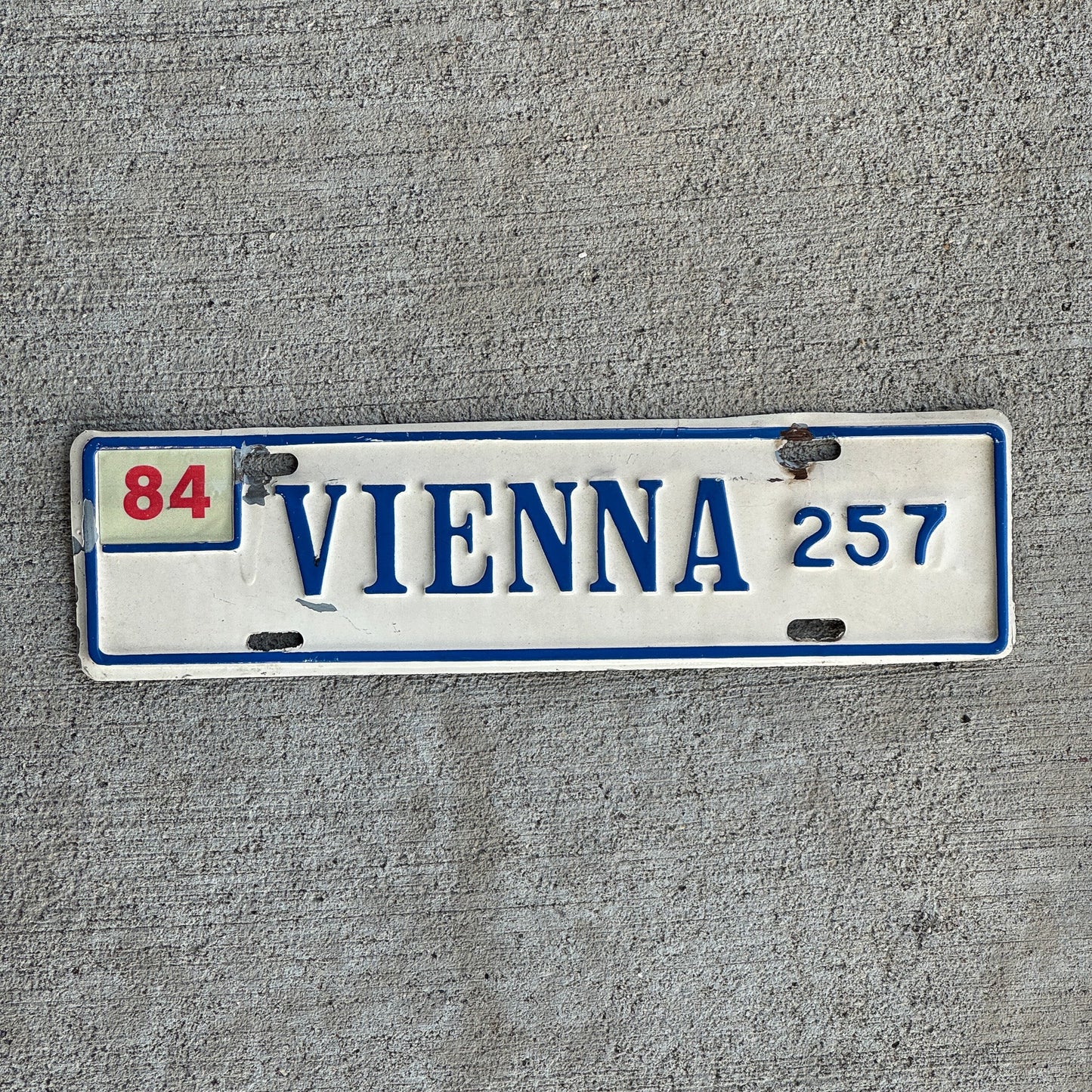 Photo of a 1984 Virginia Tax Tag Auto Tag Garage Decor Vintage Vienna 257