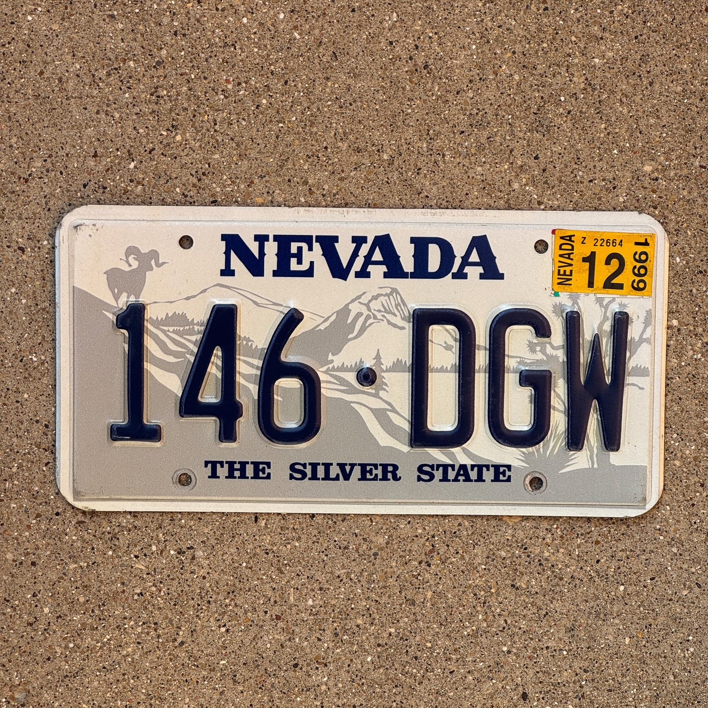Photo of a 1985 1999 Nevada License Plate Auto Tag Garage Decor Vintage 146 DGW