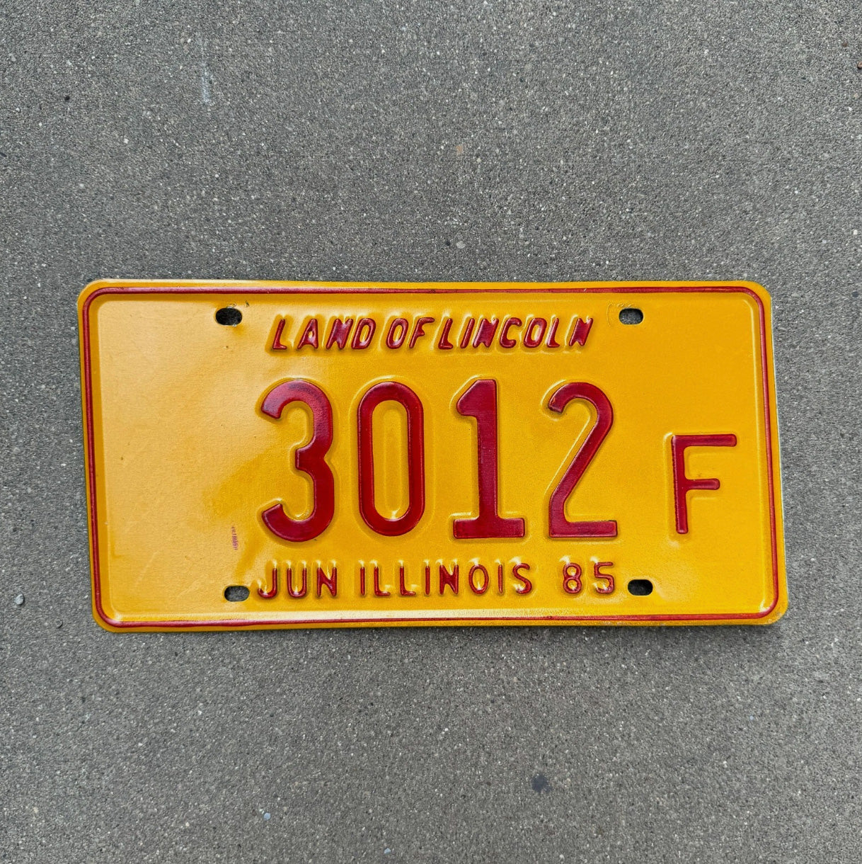 Photo of a 1985 Illinois TRUCK License Plate Auto Tag Garage Decor Vintage License Plate Auto Tag 2 Garage Decor 3012 F