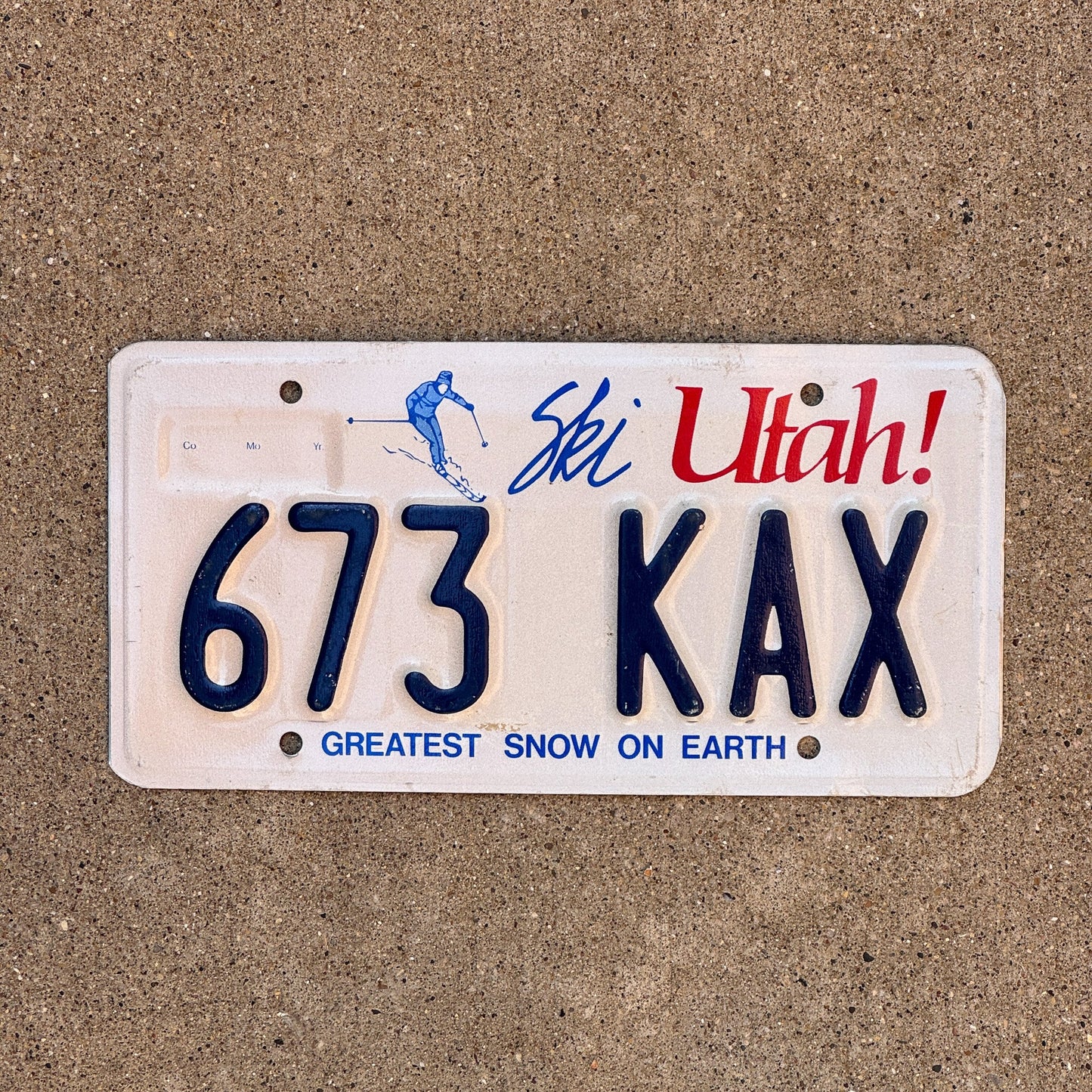 Photo of a 1986 1994 Utah License Plate Auto Tag Garage Decor Vintage 673 KAX