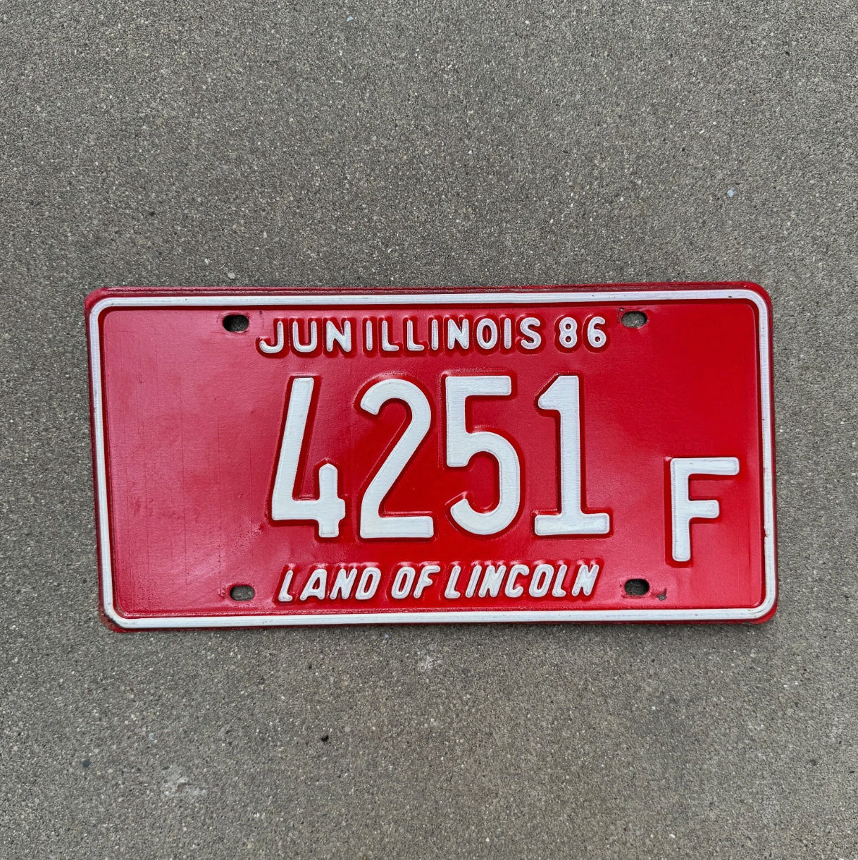 Photo of a 1986 Illinois TRUCK License Plate Auto Tag Garage Decor Vintage License Plate Auto Tag 1 Garage Decor 4251 F