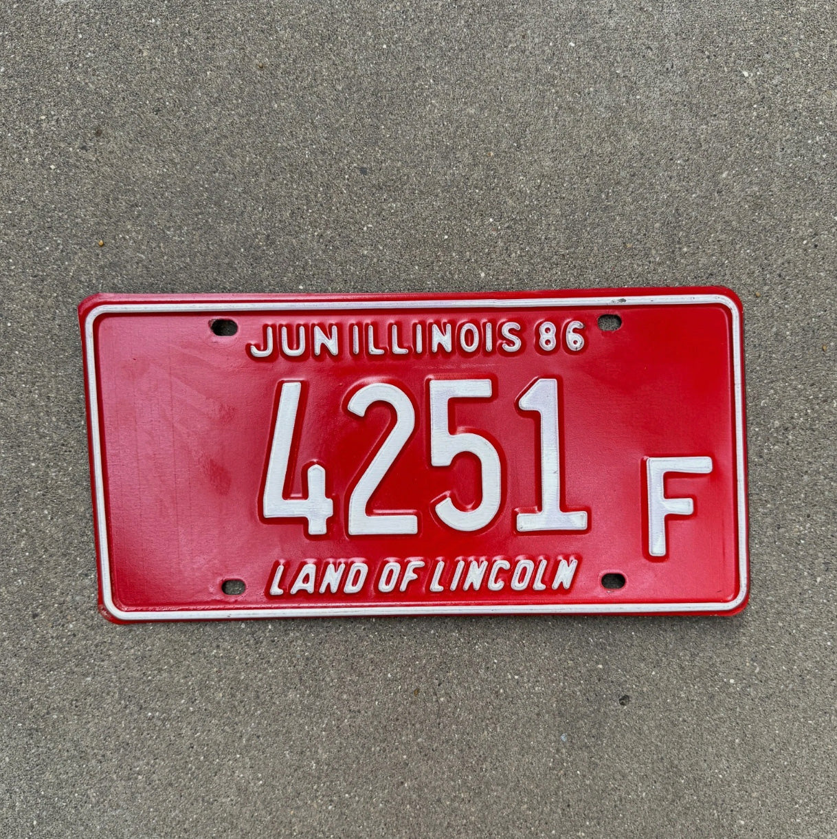 Photo of a 1986 Illinois TRUCK License Plate Auto Tag Garage Decor Vintage License Plate Auto Tag 2 Garage Decor 4251 F