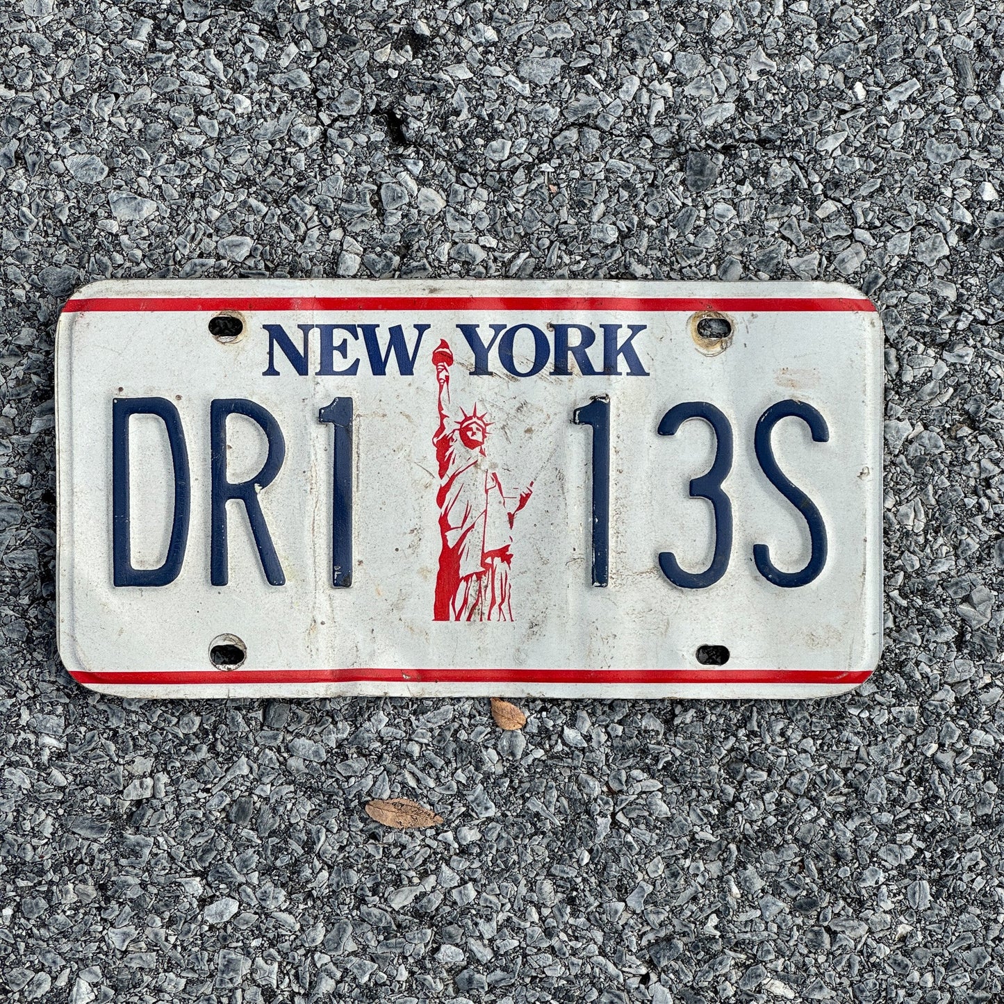 Photo of a 1986 New York License Plate Auto Tag Garage Decor Vintage Liberty Base DR1 13S