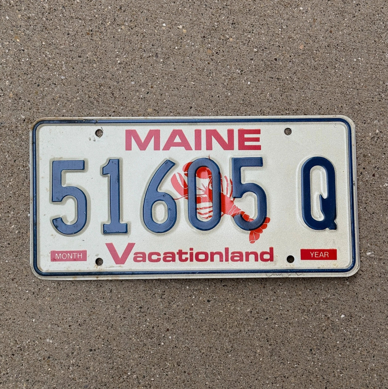 Photo of a 1987 1988 Maine License Plate Auto Tag Garage Decor Vintage Lobster Beach 51605 Q