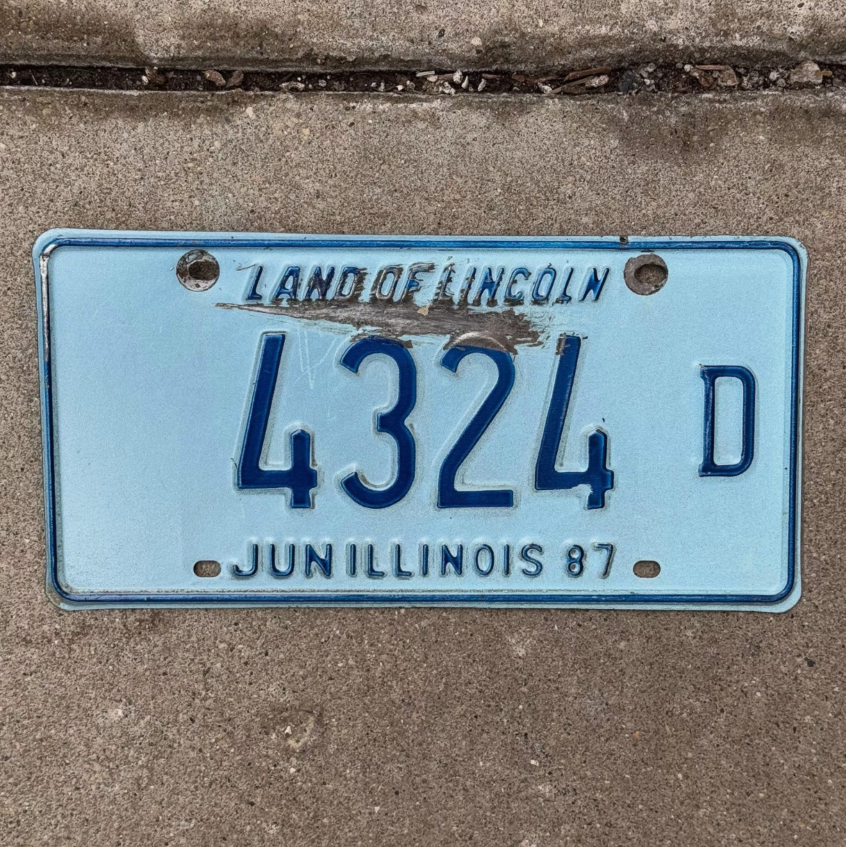 Photo of a 1987 Illinois TRUCK License Plate Auto Tag Garage Decor Vintage License Plate Auto Tag 2 Garage Decor 4324 D