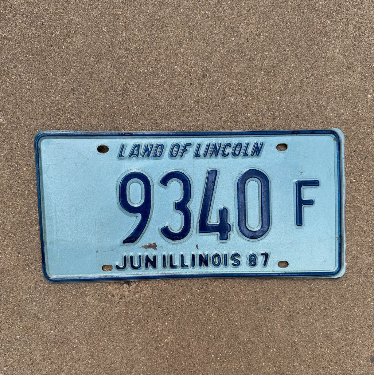 Photo of a 1987 Illinois TRUCK License Plate Auto Tag Garage Decor Vintage License Plate Auto Tag Garage Decor 9340 F