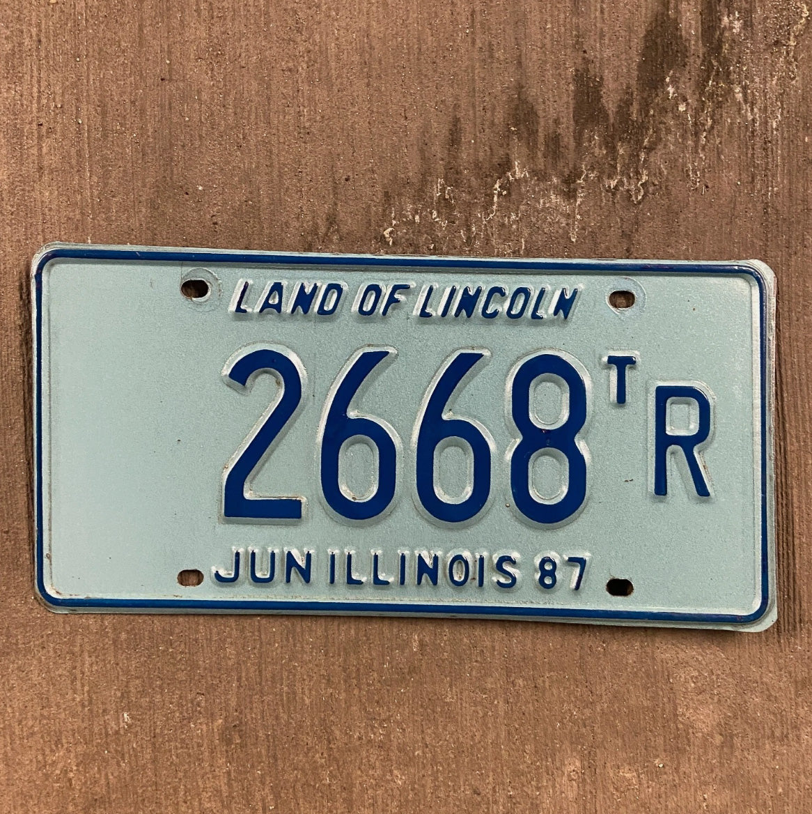 Photo of a 1987 Illinois TRUCK TRACTOR License Plate Auto Tag Garage Decor Vintage License Plate Garage Auto Four Digit Car 2668 tR