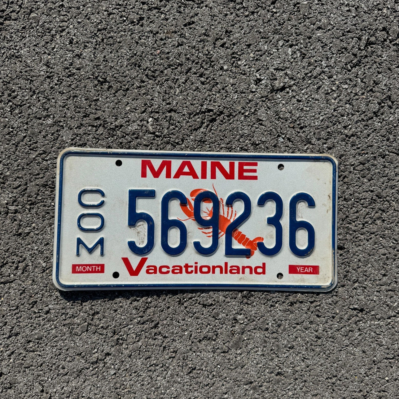 Photo of a 1987 Maine Commercial Truck License Plate Auto Tag Garage Decor Vintage Lobster 569236