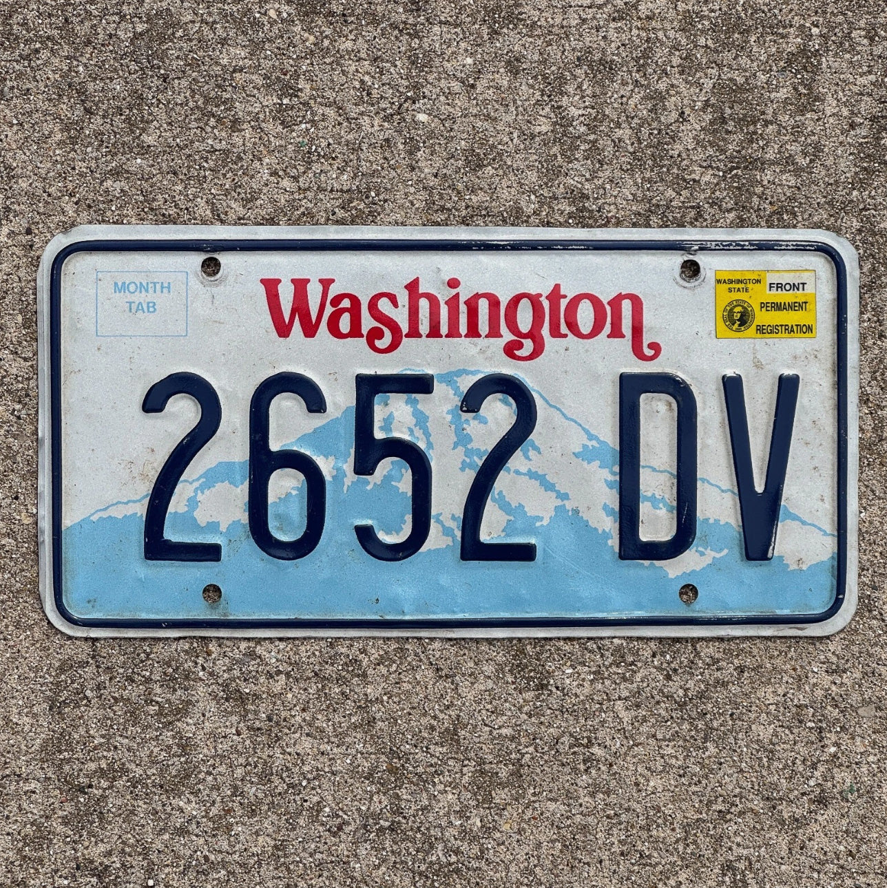 Photo of a 1987 Washington Disabled Veteran License Plate Auto Tag Garage Decor Vintage 2652 DV