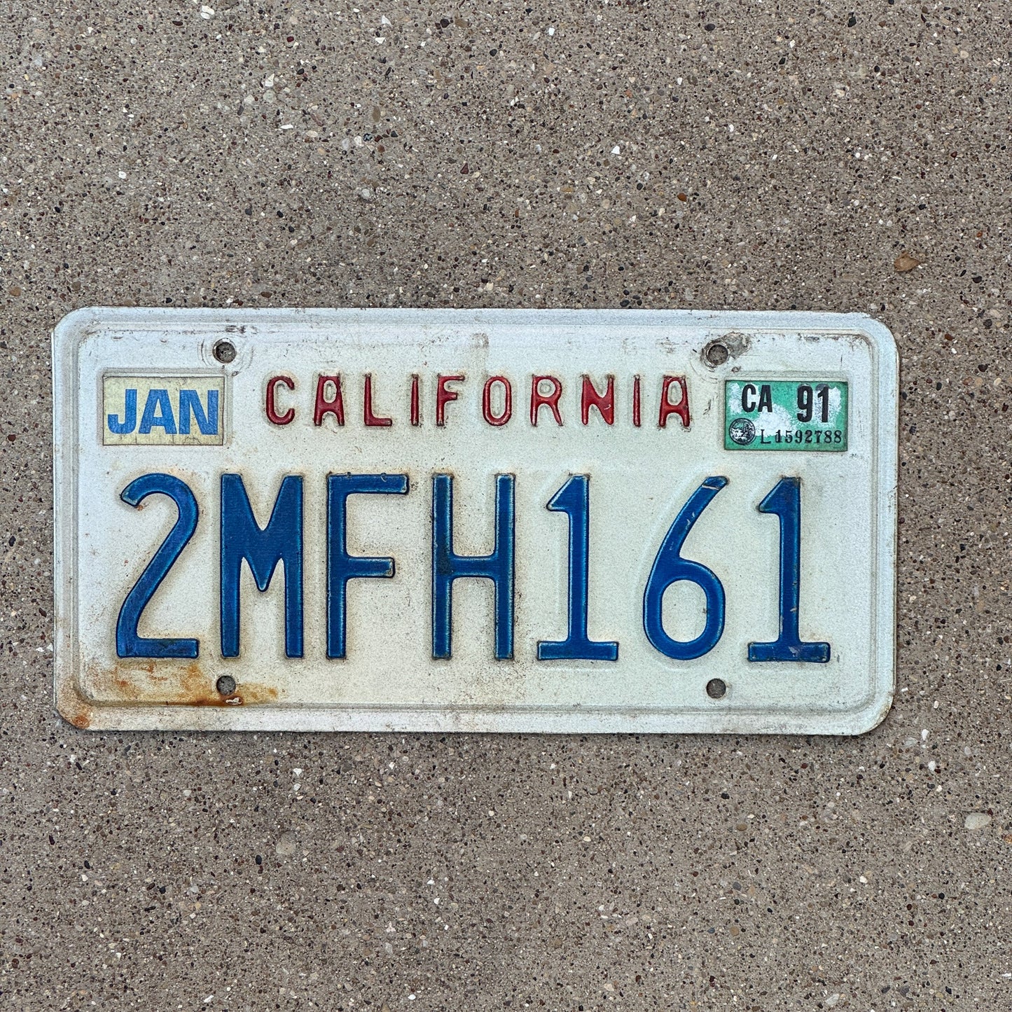 Photo of a 1988 1991 California License Plate Auto Tag Garage Decor Vintage 2 MFH 161