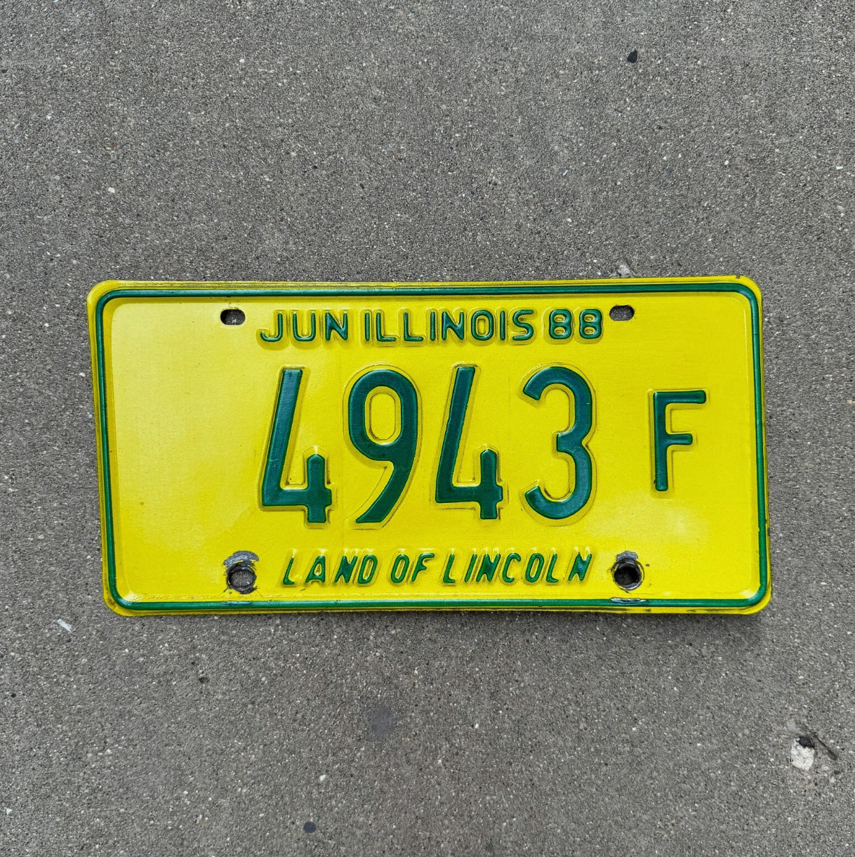 Photo of a 1988 Illinois TRUCK License Plate Auto Tag Garage Decor Vintage License Plate Auto Tag 1 Garage Decor 4943 F