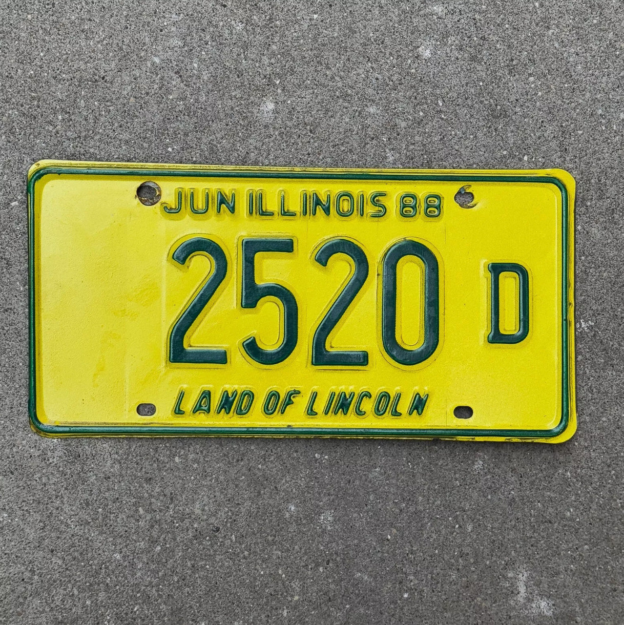 Photo of a 1988 Illinois TRUCK License Plate Auto Tag Garage Decor Vintage License Plate Auto Tag 2 Garage Decor 2520 D