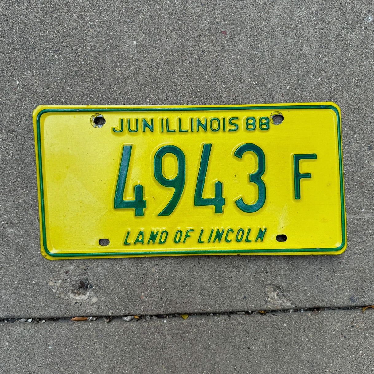 Photo of a 1988 Illinois TRUCK License Plate Auto Tag Garage Decor Vintage License Plate Auto Tag 2 Garage Decor 4943 F
