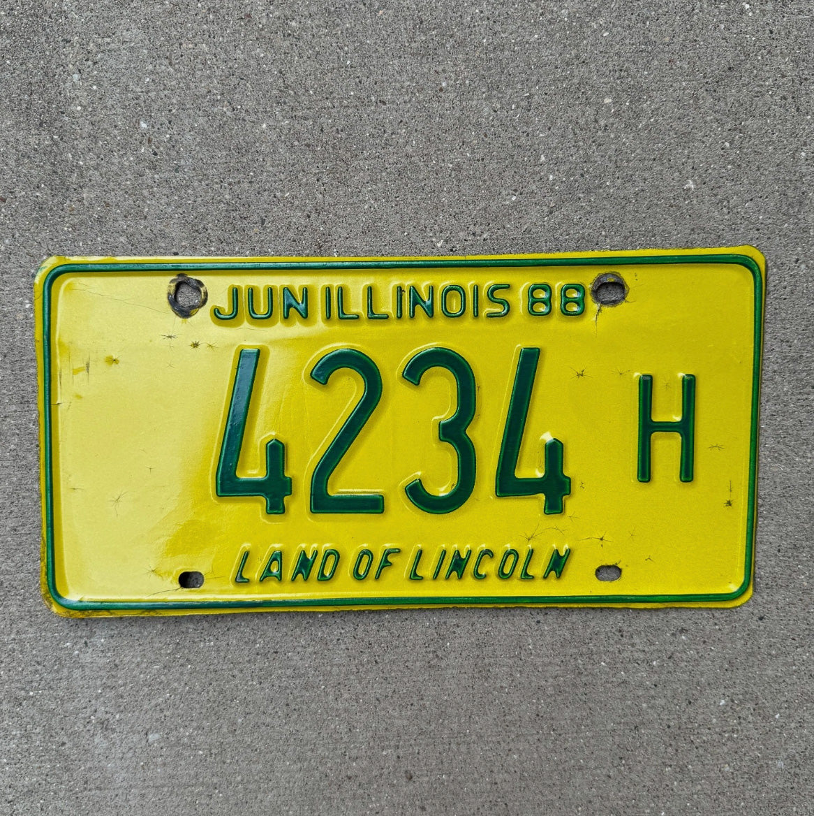 Photo of a 1988 Illinois TRUCK License Plate Auto Tag Garage Decor Vintage License Plate Auto Tag Garage Decor 4234 H