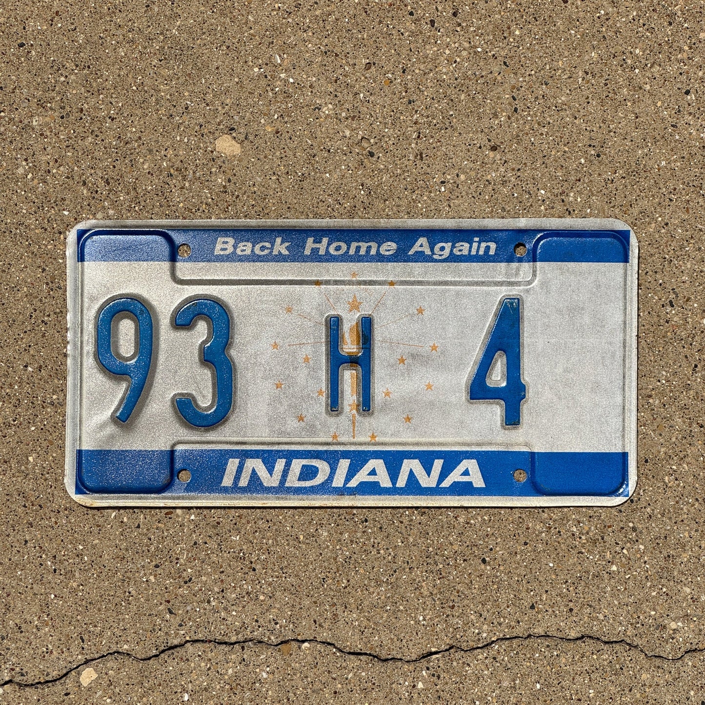Photo of a 1988 Indiana License Plate Auto Tag Garage Decor Vintage Marion County 93 H 4