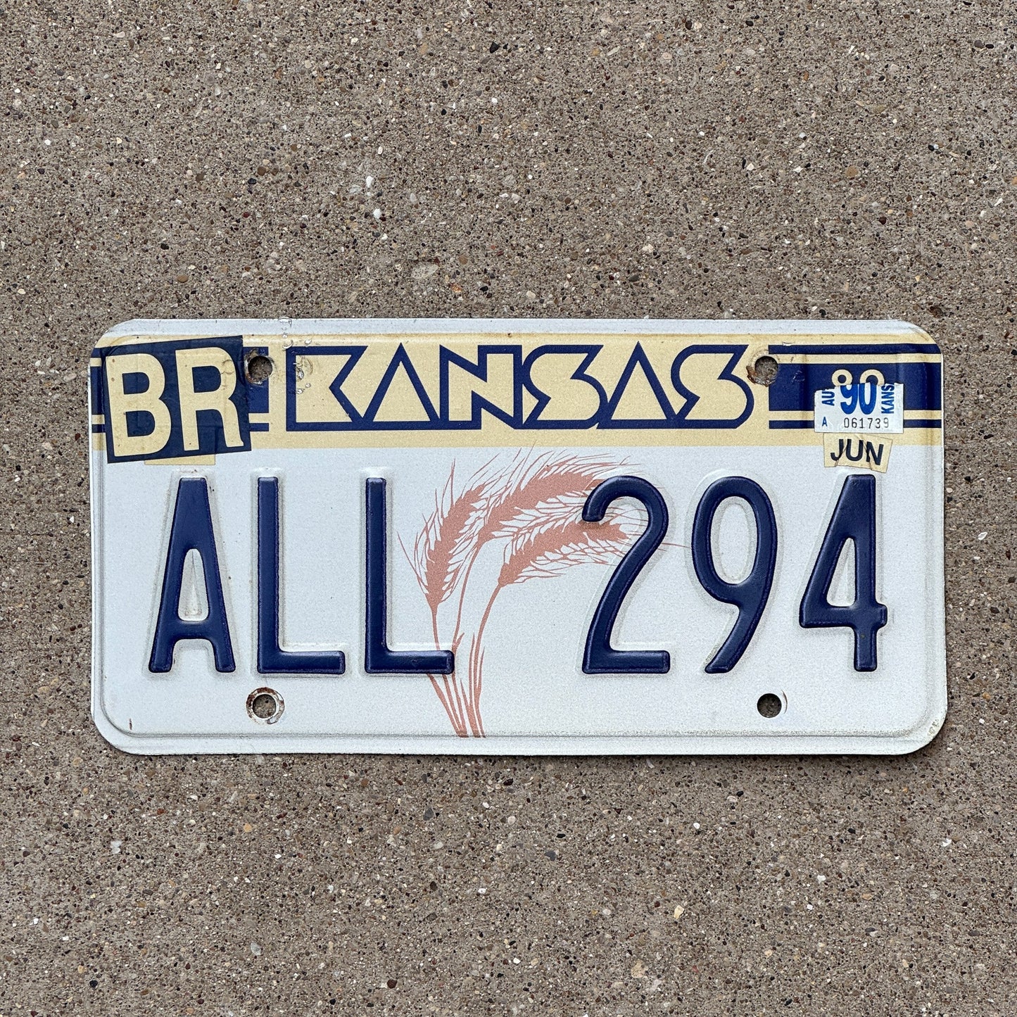 Photo of a 1988 Kansas License Plate Auto Tag Garage Decor Vintage ALL 294