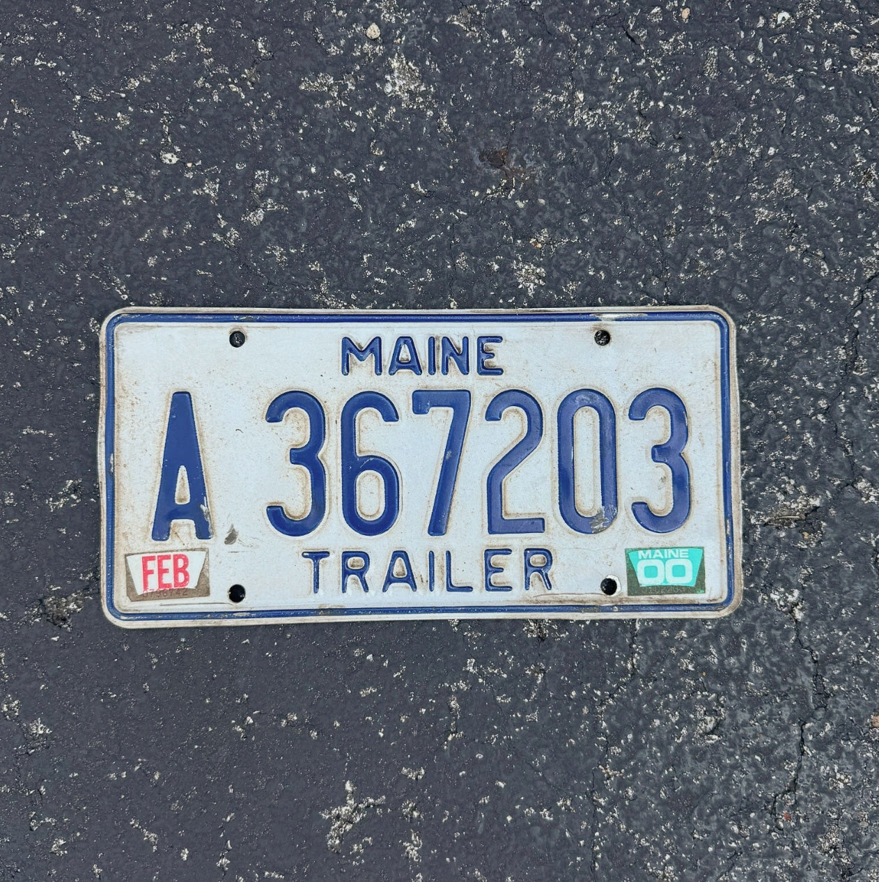 Photo of a 1988 Maine Trailer License Plate Auto Tag Garage Decor Vintage A 367203