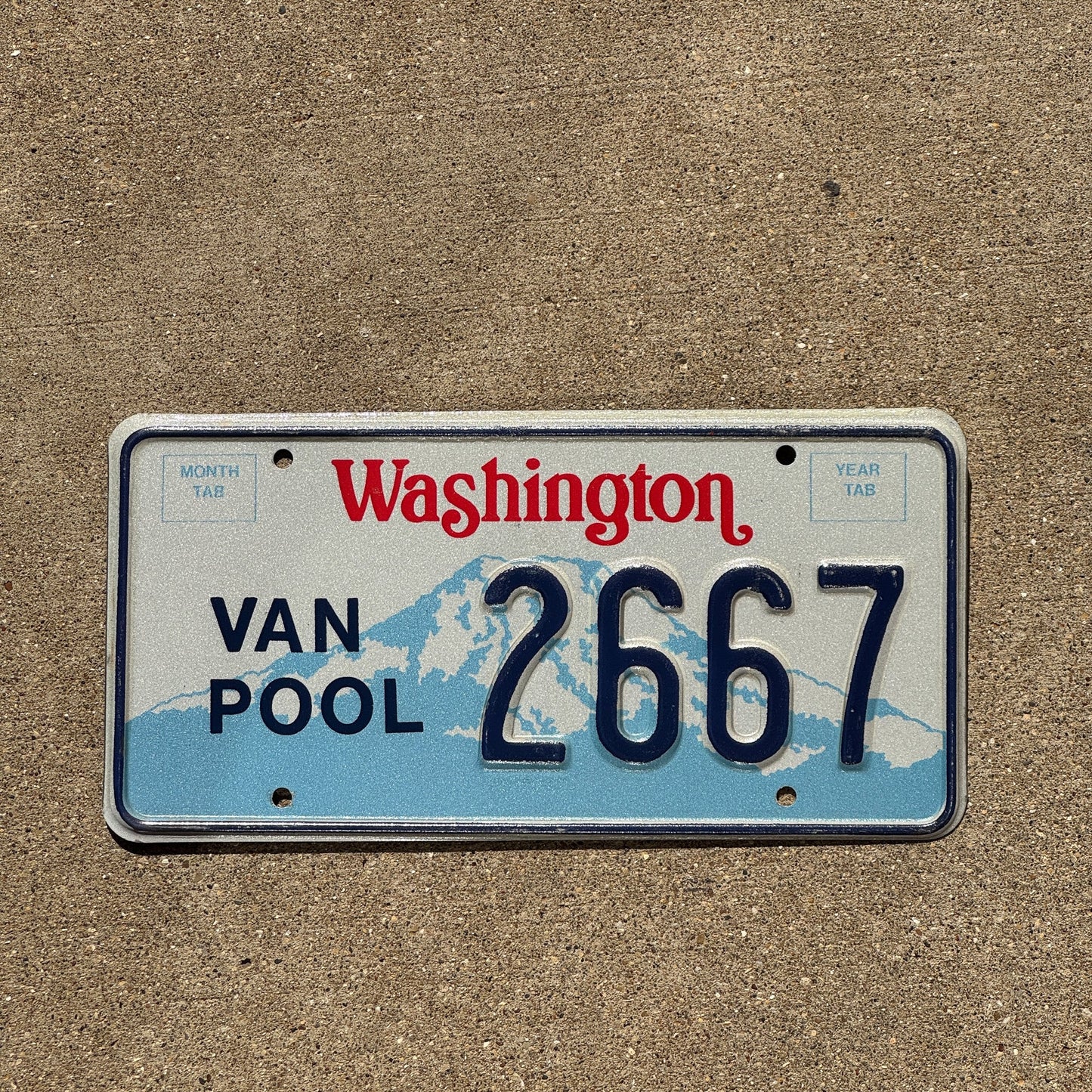 Photo of a 1988 Washington Van Pool License Plate Auto Tag Garage Decor Vintage 2667