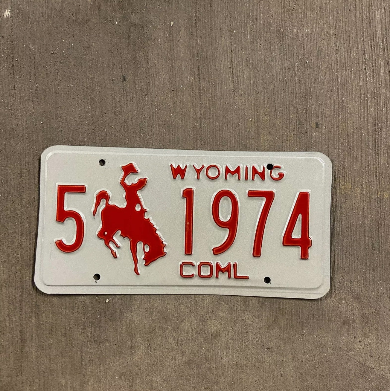 Photo of a 1988 Wyoming Truck License Plate Auto Tag Garage Decor Vintage Albany Birth Year 5 5 1974