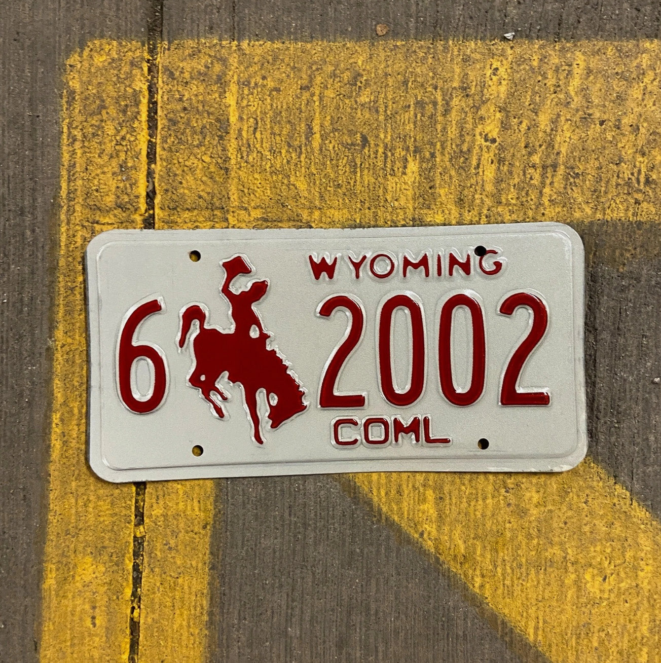 Photo of a 1988 Wyoming Truck License Plate Auto Tag Garage Decor Vintage Carbon Birth Year 6 2002