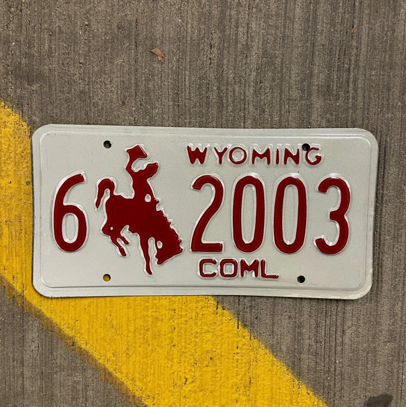 Photo of a 1988 Wyoming Truck License Plate Auto Tag Garage Decor Vintage Carbon Birth Year 6 2003