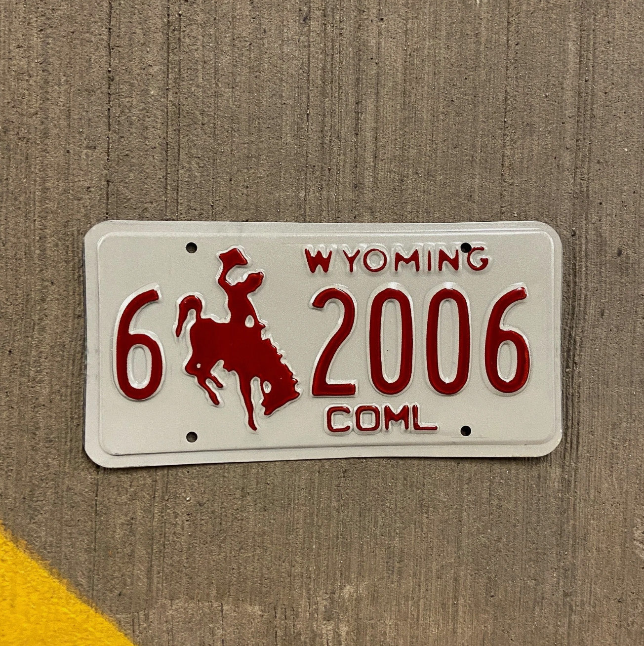 Photo of a 1988 Wyoming Truck License Plate Auto Tag Garage Decor Vintage Carbon Birth Year 6 2006