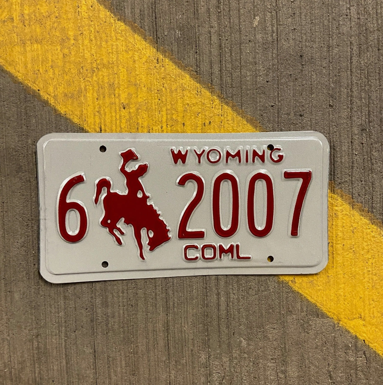 Photo of a 1988 Wyoming Truck License Plate Auto Tag Garage Decor Vintage Carbon Birth Year 6 2007