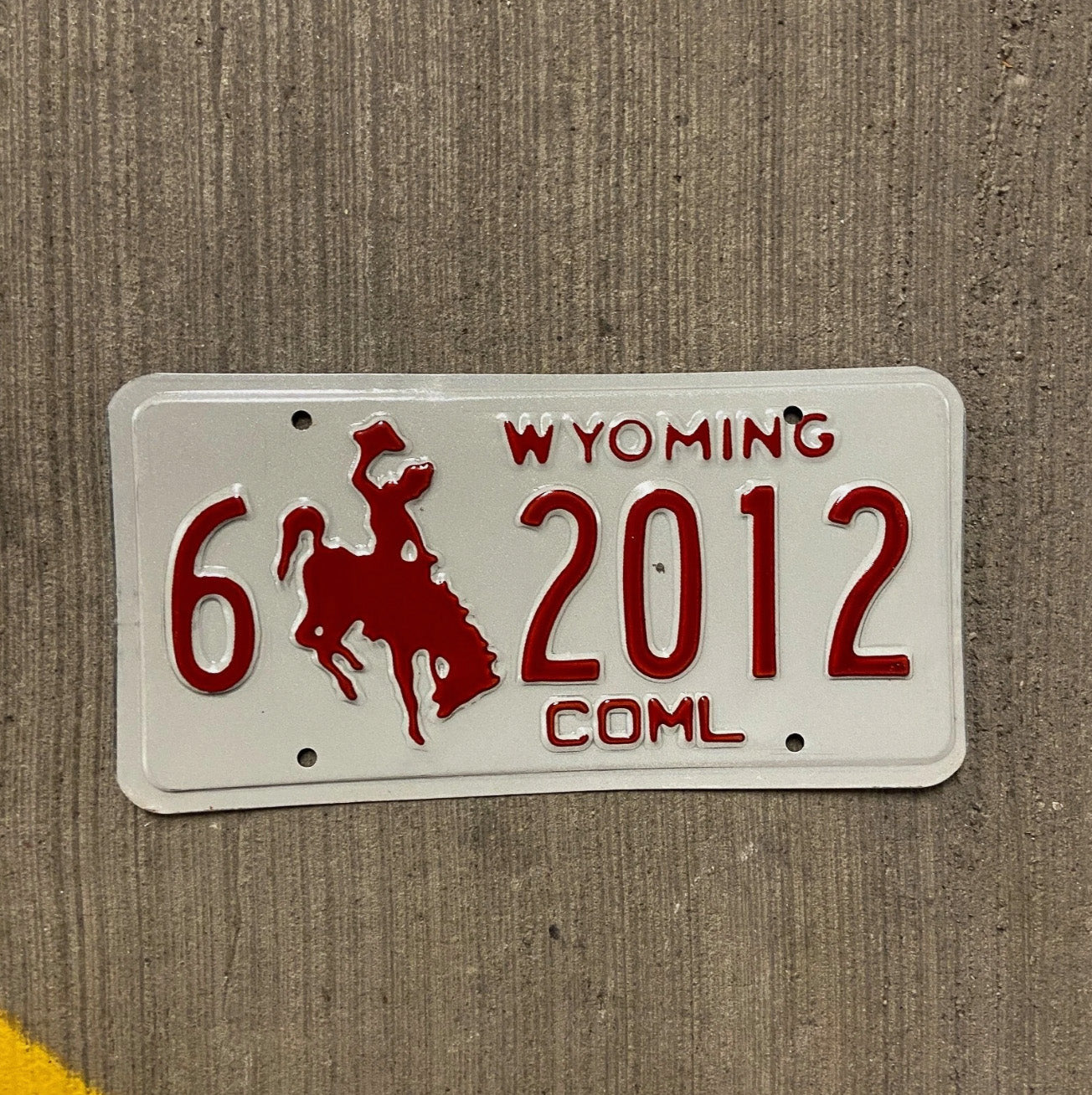 Photo of a 1988 Wyoming Truck License Plate Auto Tag Garage Decor Vintage Carbon Birth Year 6 2012
