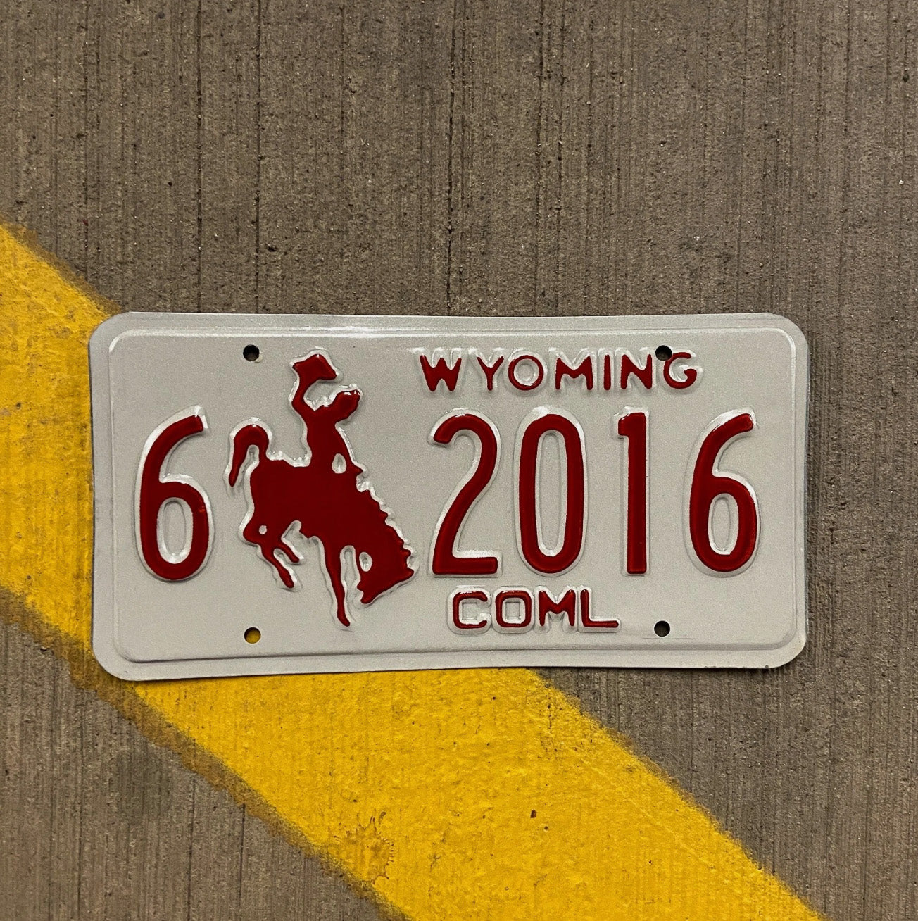 Photo of a 1988 Wyoming Truck License Plate Auto Tag Garage Decor Vintage Carbon Birth Year 6 2016