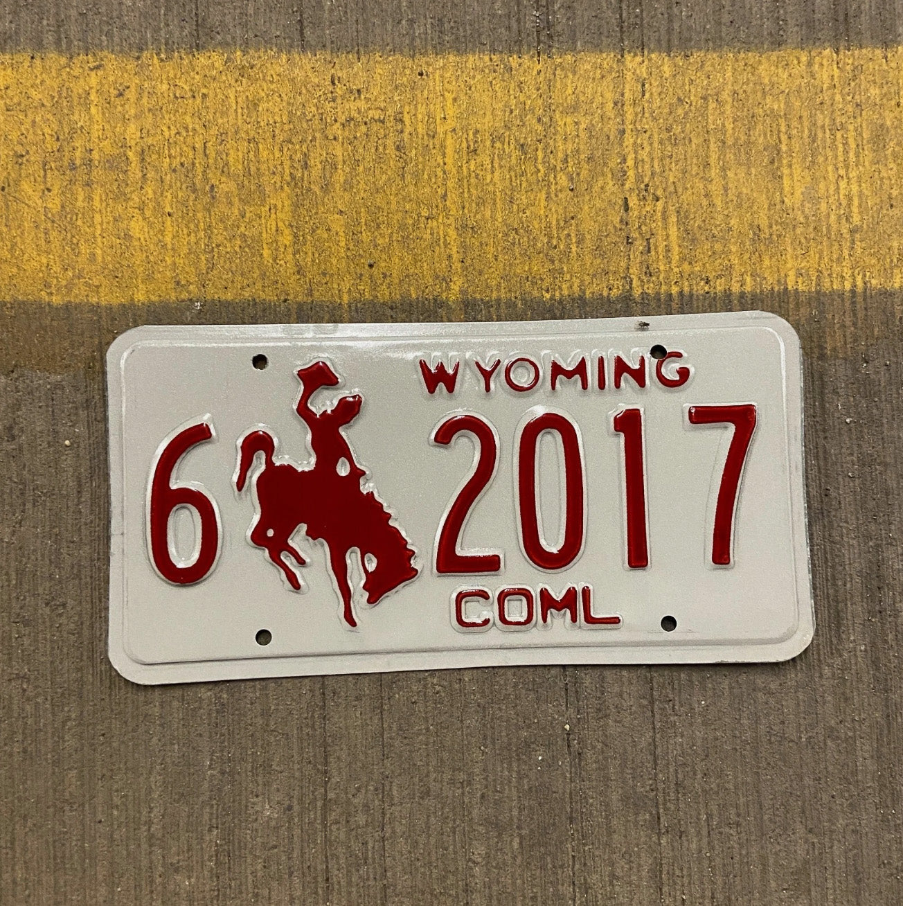 Photo of a 1988 Wyoming Truck License Plate Auto Tag Garage Decor Vintage Carbon Birth Year 6 2017