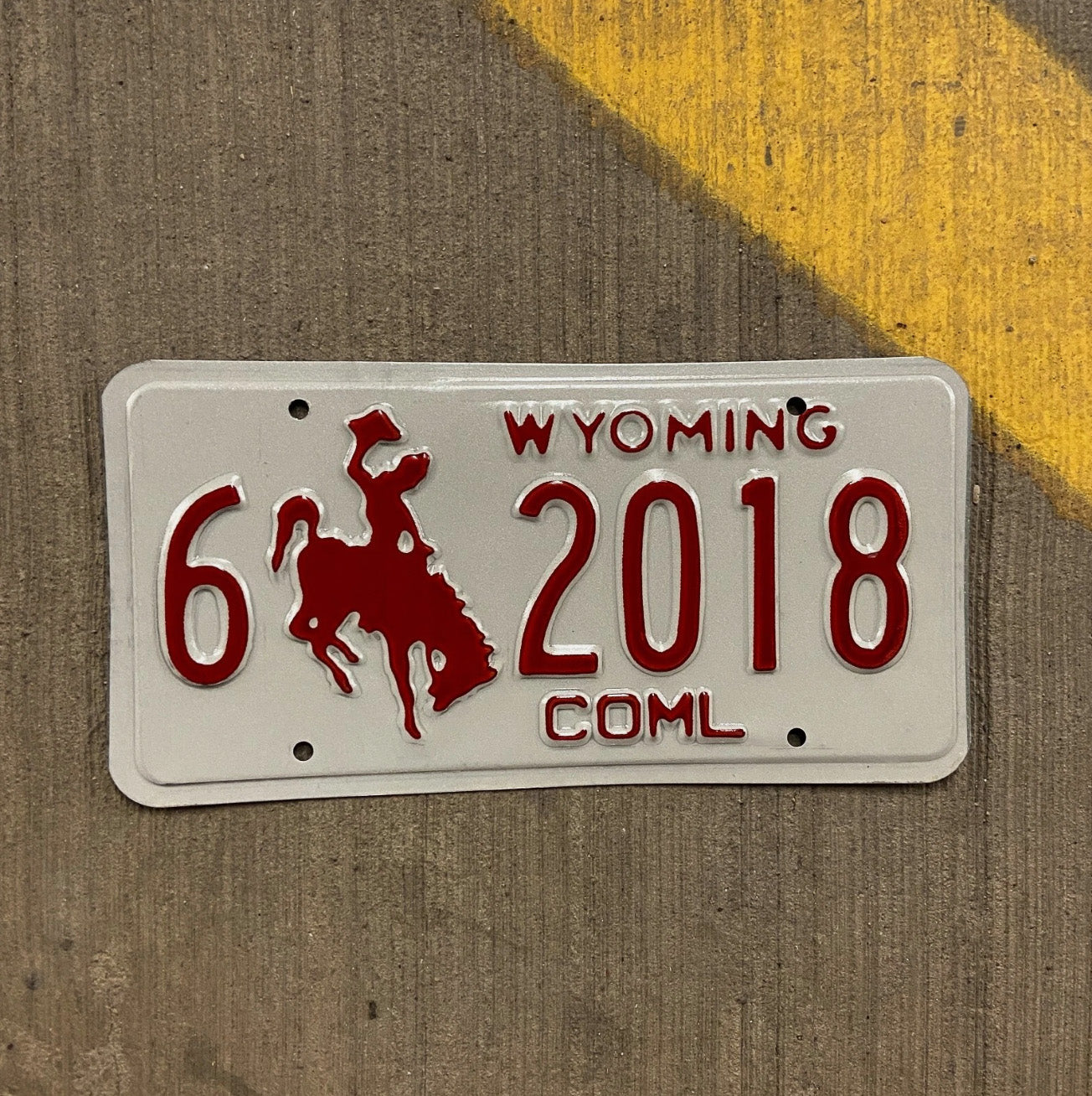 Photo of a 1988 Wyoming Truck License Plate Auto Tag Garage Decor Vintage Carbon Birth Year 6 2018