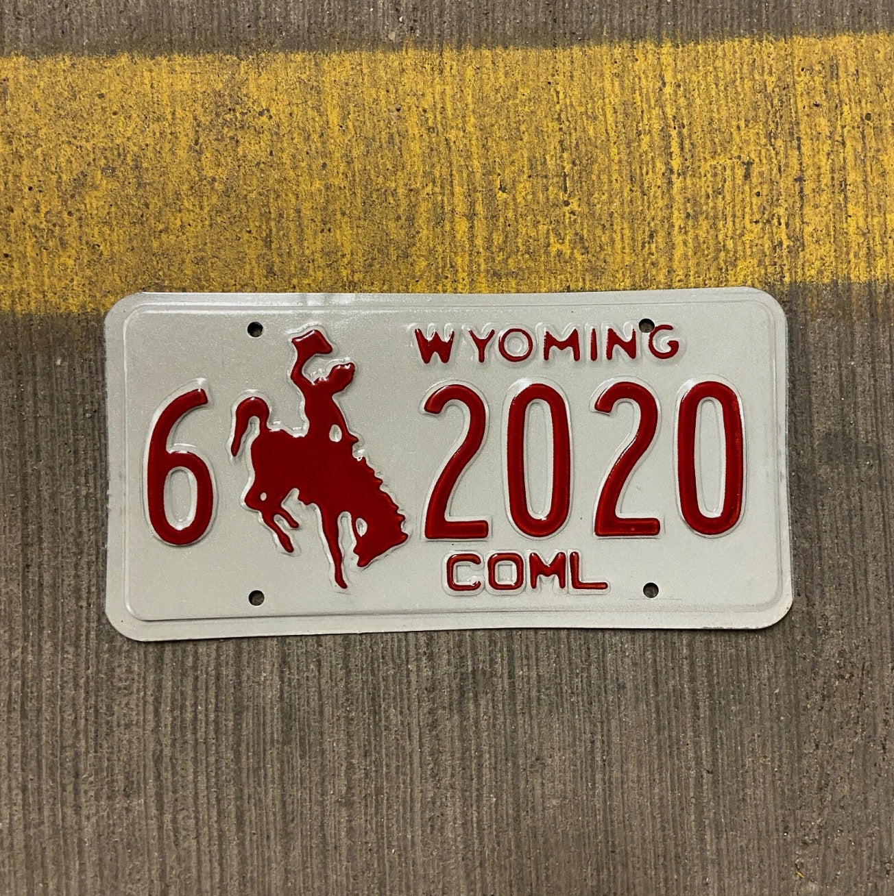 Photo of a 1988 Wyoming Truck License Plate Auto Tag Garage Decor Vintage Carbon Birth Year 6 2020