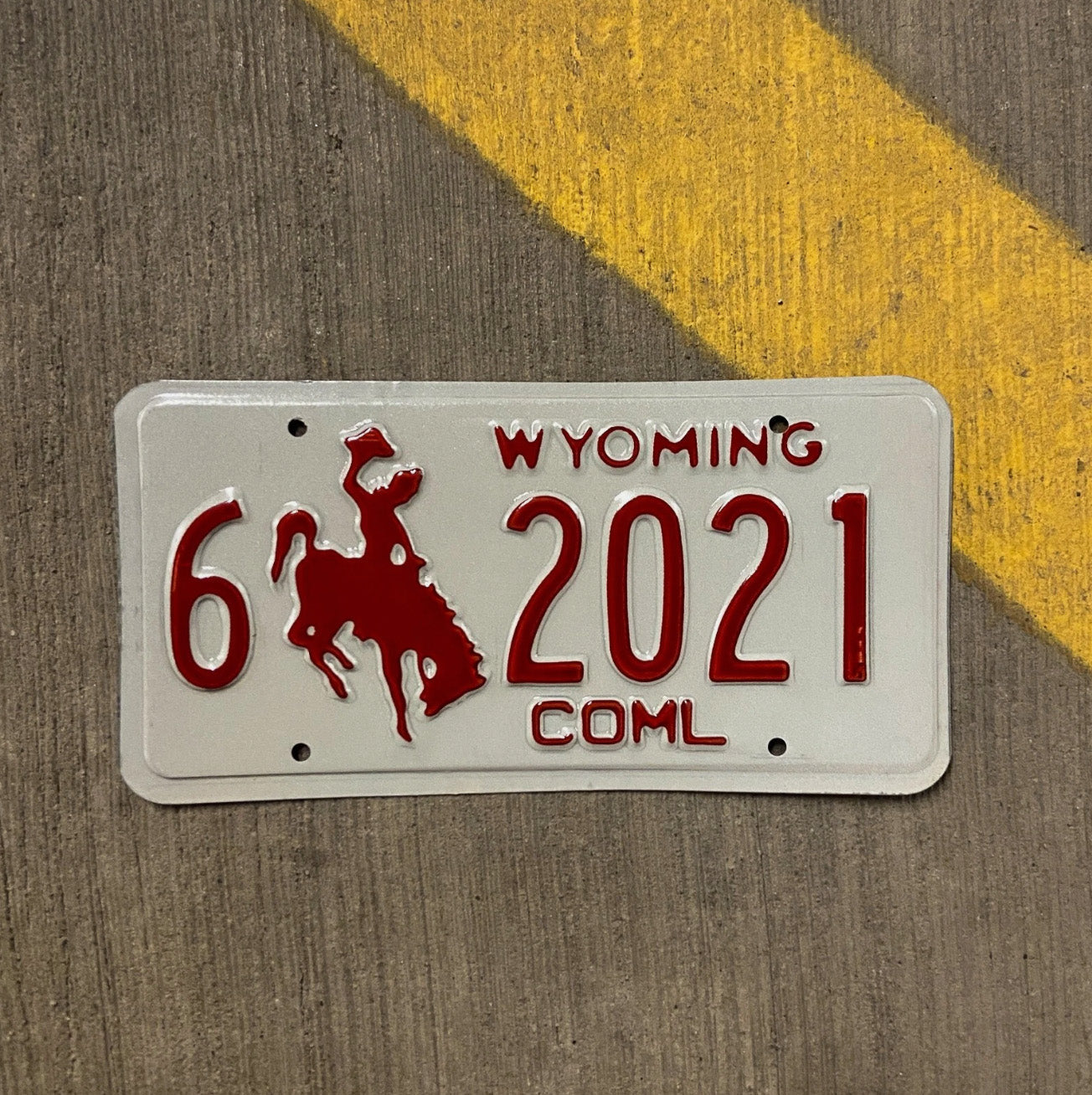 Photo of a 1988 Wyoming Truck License Plate Auto Tag Garage Decor Vintage Carbon Birth Year 6 2021