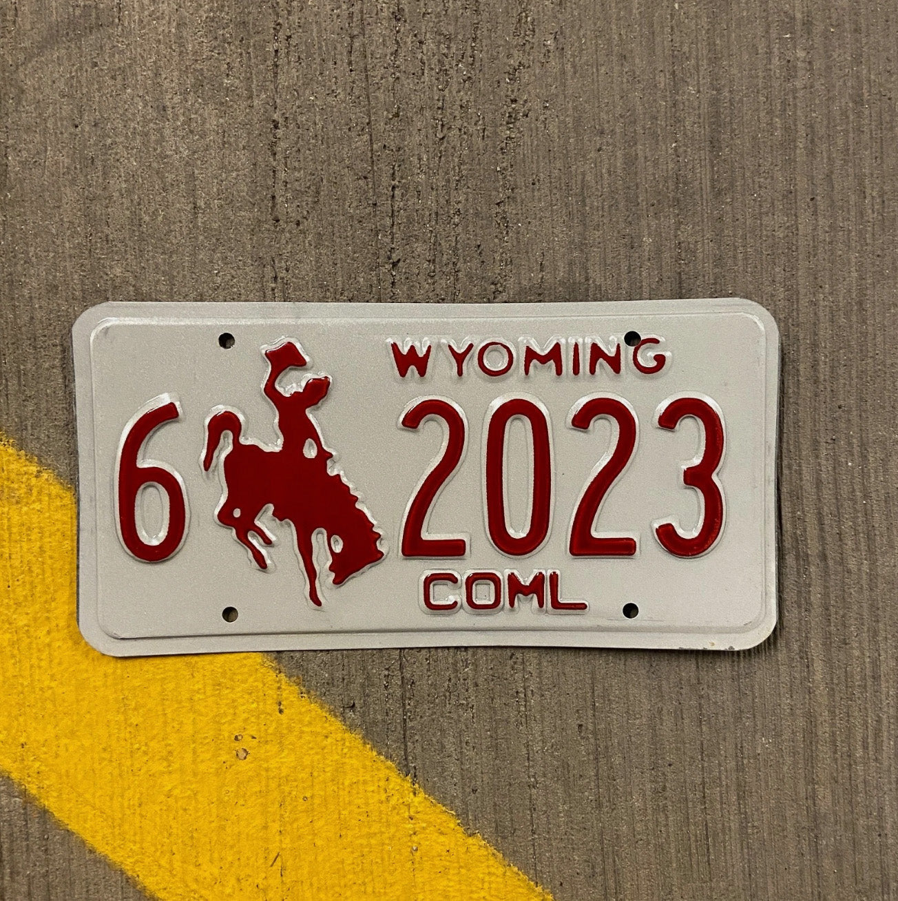 Photo of a 1988 Wyoming Truck License Plate Auto Tag Garage Decor Vintage Carbon Birth Year 6 2023