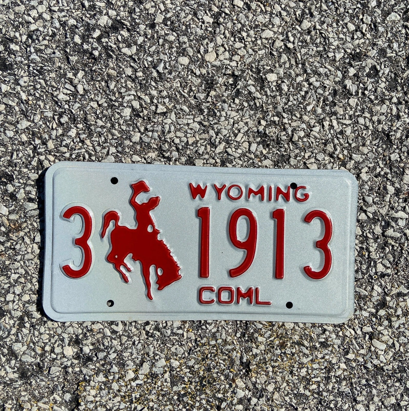 Photo of a 1988 Wyoming Truck License Plate Auto Tag Garage Decor Vintage Sheridan Birth Year 3 1913